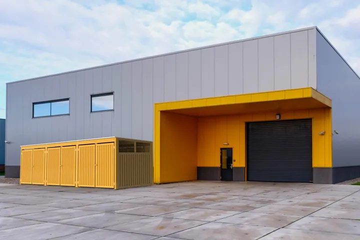 Fully Enclosed Commercial Dumpster Enclosure